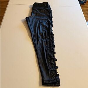 PINK Victoria's Secret Black Lace-Up Leggings